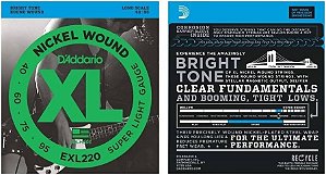 ENCORDOAMENTO D'ADDARIO EXL220-5 XL NICKEL - SUPER LIGHT - .040/60/75/95/125