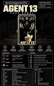 Pedal Solidgoldfx Agente 13 Fuzz