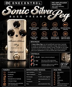 Pedal Pre-Amp Onecontrol Sonic Silver Peg