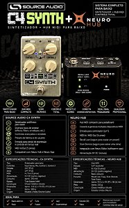 Pedal Sintetizador C4 Synth + Neuro Hub