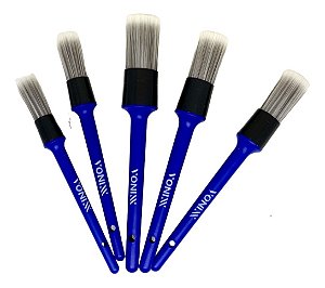 Kit 05 Pincéis Pincel Detalhamento Automotivo Interno Vonixx