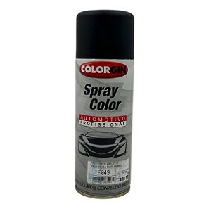 TINTA SPRAY AUTOMOTIVA PRETO FOSCO VINILICO 400ML COLORGIN