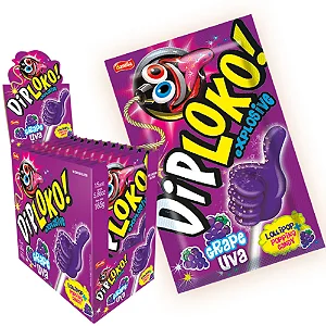 PIRULITO DIPLOKO SABOR UVA COM 15UN DE 11G