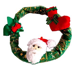 Guirlanda média de Natal com papai Noel decoração
