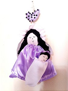 Boneca mamãe bebê para porta ou quarto