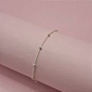 30- Pulseira Mini Esferas - Prata 925