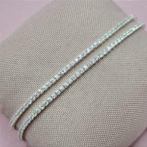 35- Pulseira Riviera Glow Dupla 2mm - Prata