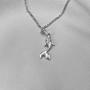 COLAR SINGAPURA PINGENTE SEREIA - PRATA 925
