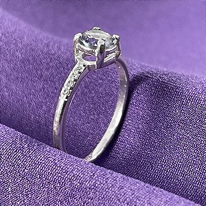 ANEL - SOLITARIO LILAS - PRATA 925