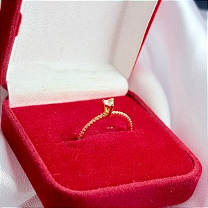 ANEL - SOLITARIO NO DOURADO - SEMIJOIA