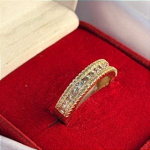 ANEL - CRAVEJADO NO DOURADO - SEMIJOIA