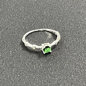 ANEL PEDRA VERDE - PRATA 925