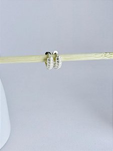 ARGOLA CLICK CRAVEJADA 2F - P - PRATA 925