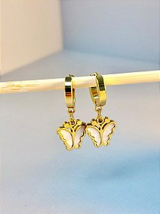 ARGOLINHA DE CLICK BORBOLETAS - PRATA 925