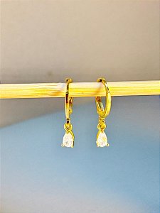 ARGOLINHAS DE CLICK COM ZIRCONIA P/M/G - SEMIJOIA