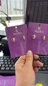 BRINCO ARGOLINHA CLICK DOURADO - SEMIJOIA