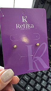 BRINCO PONTO NO DOURADO - SEMIJOIA