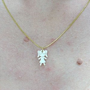 COLAR MENINO/MENINA MADREPEROLA - SEMIJOIA