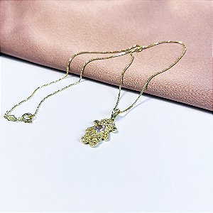 COLAR TED CRAVEJADO - SEMIJOIA