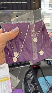 ESCAPULARIO SAO BENTO REDONDO - PRATA 925