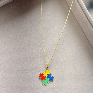 GARGANTILHA PINGENTE AUTISMO - SEMIJOIA