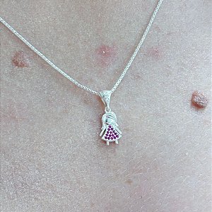 PINGENTE MENINA - PRATA 925