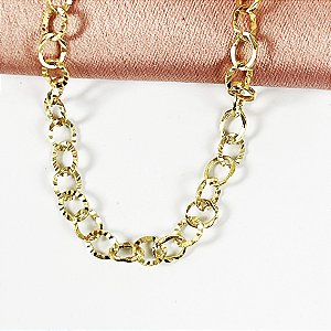 PULSEIRA ELOS REDONDOS DOURADA - SEMIJOIA