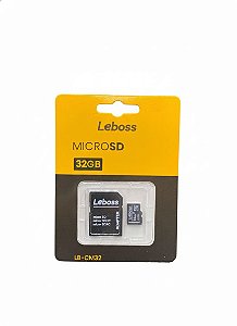 Cartão de Memória Micro SD 32GB, 16GB e 8GB Leboss com Adaptador SD - Classe 10