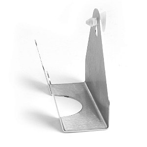 Suporte de Bucha e Rodinho de Pia com Ventosa - Inox