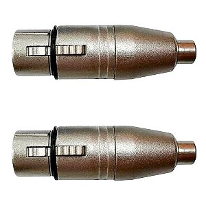 Adaptador Rca Fêmea P/xlr 3p Fêmea Niq. Wc 244 Ad 02 Unidades Wireconex [F108]