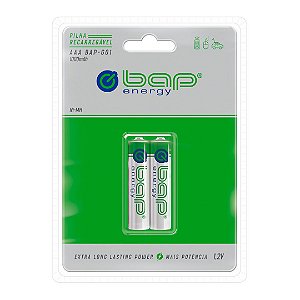 2 Pilhas Recarregáveis Aaa 1.2v 1000mah Bap601 (1 Cart) [F108]