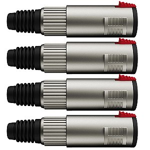 Conector P10 1/4 Femea Linha Trs Wc 197 Wireconex 04 Unidades [F108]