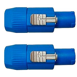 Conector Para Cabo Fêmea P/ac - Corpo Azul Wc 3 Fca Wireconex 02 Unidades [F108]