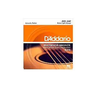Cordas Para Violão Aço D Addario Phosphor Bronze Ej15 .010-.047  [F108]