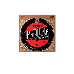 Cordas Para Violão Nylon D Addario Pro-arté Nylon Core Ej45 Prata/transparente [F108]