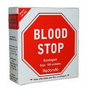 Curativo Blood Stop Redondo C/500un  Bege Amd Produtos Terapeutica [F083]