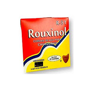 Encordoamento Cavaquinho Aço Tradicional Com Chenille Rouxinol R-51 + Palheta Brinde [F108]
