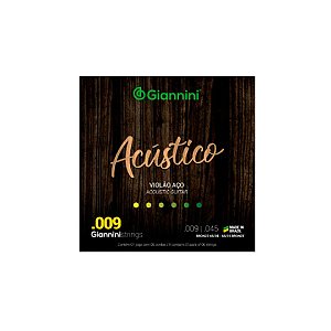 Encordoamento Giannini P/violão Aço Bronze 65/35 0.009" Geswal [F108]