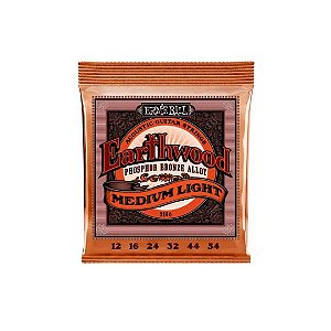 Encordoamento P/violão Aço Earthwood Media Leve Phosphor Bronze Ernie Ball 012"-054" P02146 [F108]