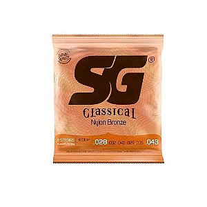 Encordoamento P/violão Nylon Bronze 65/35 Prata Tensão Média Sg 0.028 [F108]
