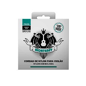 Jogo De Cordas P/violão Nylon Monterey Tensão Alta Emvn10b Prata Com Bolinha [F108]
