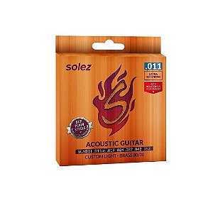 Jogo De Cordas P/violão Solez Brass 80/20 0.011"/0.052" Slab11 [F108]