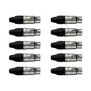 Kit Conector Xlr Femea Wc 1003 (10un) Wireconex [F108]