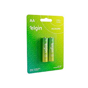 Pilha Alcalina Aa2 Elgin Cartela Com 02 Unidades [F108]