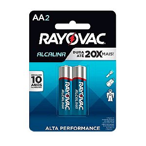 Pilha Alcalina Aa2 Rayovac Cartela Com 02 Unidades [F108]