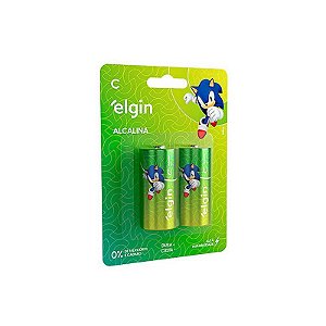 Pilha Alcalina Tipo C Elgin Cartela Com 02 Unidades [F108]