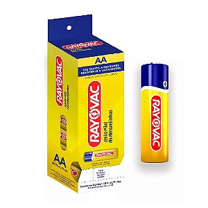 Pilha Zinco Aa4 Rayovac Amarelinhas Tubo Com 48 Unidades [F108]
