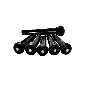 Pino Para Cavalete De Violão Aço Csp1 - Preto 6 Unidades [F108]