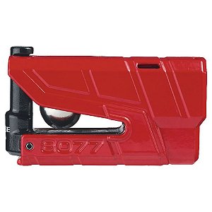 Trava De Disco C/ Alarme Abus 8077 Vermelho [F016]