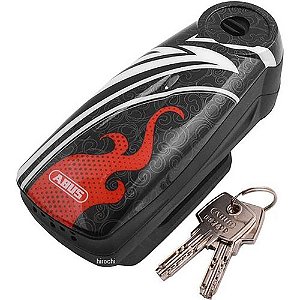 Trava De Disco Abus Detecto 7000 Rs1 - Grafismo Flame Preta [F016]